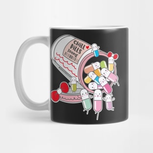 chill pills cute pills cartoon Mug